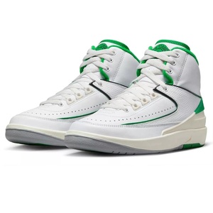 ☆NIKE AIR JORDAN 2 RETRO GS 白/緑 24.5cm ナイキ エア ジョーダン 2 レトロ グレードスクール DQ8562-103