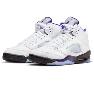 ☆NIKE AIR JORDAN 5 RETRO GS 白/青紫/黒/銀 22.5cm ナイキ エア ジョーダン 5 レトロ グレードスクール 440888-141