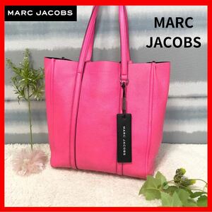 【Marc Jacobs】マークジェイコブス THE TAG TOTE 大容量　トートバッグ ピンク レザー ハンドバッグ