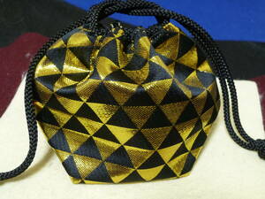  piece sack festival *.. person shogi piece sack *.. work west . high class gold .[ gold thread . writing sama * small pattern ]( futoshi cord )