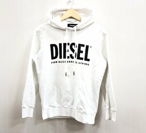 ★DIESEL ディーゼル ビッグロゴパーカー XXS サイズ 白 スウェットパーカー スウェット トップス レディース 中古★003145