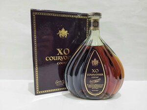 ▼COURVOISIER　クルボアジュ　XO　1000ｍｌ　コニャック　グリーンボトル　古酒▼L000512