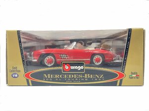 ★burago ブラーゴ MERCEDES-BENZ メルセデスベンツ 300SL 1957 1/18 ミニカー 赤 中古★004077