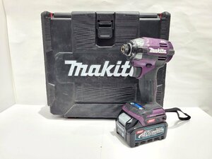 ★マキタ　makita　インパクトドライバ　TD002G　電動工具　パープル系　付属品有　現状品★003573