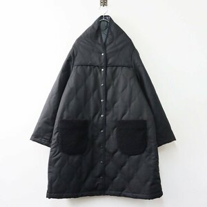  large size AS KNOW AS olacaaznouazo Ora ka reversible military quilt coat 15/ black X gray [2400013879095]