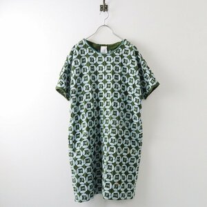  mina perhonen mina perhonen LAUNDRY laundry dear One-piece 38/ green embroidery cotton corduroy dress [2400013872317]