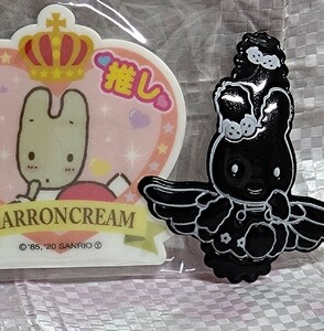  price cut... accessory. Sanrio. character. marron cream.. acrylic fiber. badge. freebie. retro. black. angel. Angel. hair ornament. hair clip 