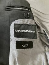 未使用級　EMPORIO ARMANI エンポリオアルマーニ　M LINE 黒タグ　セットアップ　グレー　M 44 グレンチェック　メンズ　オールシーズン_画像7