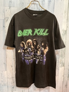 USA80sビンテージOVERKILLオーヴァーキルTakingOverTシャツ スラッシュメタル