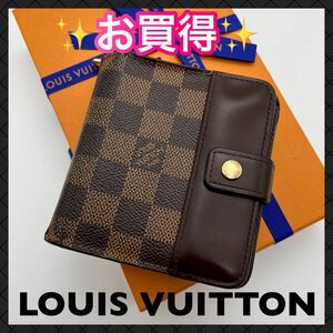 LOUIS VUITTON ルイヴィトン ダミエ 2つ折り財布 コンパクト ジップ ファスナージップ 財布 51