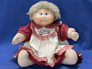 ヴィンテージドール『 キャベツ畑人形 』Cabbage Patch Kids キャベツパッチドール 1978，1982 赤と白のエプロンドレス　①