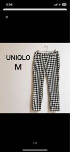 UNIQLO ユニクロ クロップドレギンスパンツ M ギンガムチェック柄