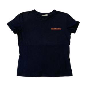  Prada PRADA lady's Logo T-shirt black 