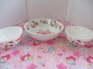  Hello Kitty rice bowl aruko Pal ramen ....melamin1999 year 2001 year outside fixed form 650 jpy 