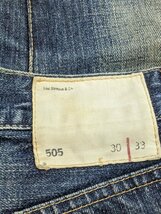 1．LEVI'S 鬼ヒゲ 鬼ハチノス 00s オールド リーバイス 505 デニム パンツ ジーンズ アメカジ ワーク メンズW30L33 インディゴ y508_画像5