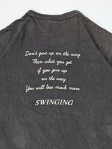 19．日本製 BARNS サンフェードカラー ジャズプリント SWINGING 半袖 Tシャツ 両面デザイン メンズL 黒系白x510_画像4