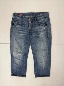 1. Mali te franc sowa Jill bo- used processing cropped pants height Denim pants jeans MARITHE FRACOIS GIRBAUD lady's S indigo x603