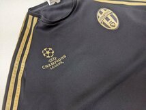 13．ユベントス アディダス ツートンカラー サイドライン トレーニング サッカー シャツ セリエA JUVENTUS メンズＭ 黒金x507_画像3