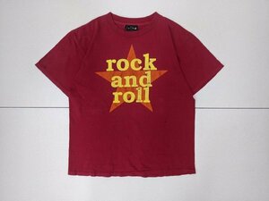 8．B'Z 2000年 ツアー グッズ デカロゴ プリント 半袖 Tシャツ バンT アーティストT GYM PLEASURE juice メンズSM相当 赤黄x509