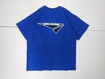 12．VOLCOM 90s ヴィンテージ デカロゴ プリント 半袖 Tシャツ ボルコム ストリート Y2K メンズM 青x601_画像1