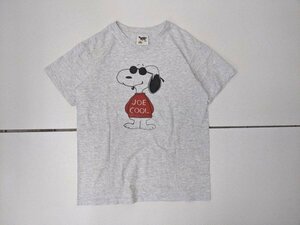 6．USA製 スヌーピー シングルステッチ JOE COOL 90s ヴィンテージ TENNESSEE RIVER プリント Tシャツ SNOOPY キャラクター Lサイズ x608