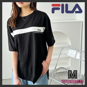 フィラ ロゴプリントアソートＴシャツ ブラック Mサイズ