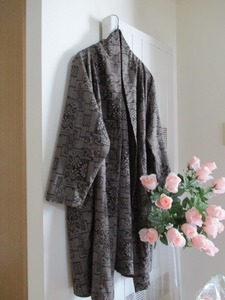 * kimono remake * mud Ooshima pongee! cardigan manner chuni* all season *