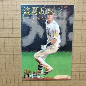 カルビープロ野球チップス２０２１−Ｔ１３　周東佑京　ソフトバンクホークス　タイトルホルダーカード