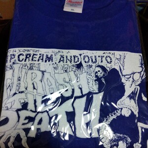  новый товар нераспечатанный товар THRASH TIL* DEATH Tour футболка LIP CREAM*OUTO XL размер 
