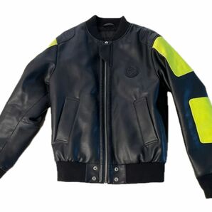 本物　ディーゼル　アウター　14y 革ジャン風 ジャンバー　合皮　diesel キッズ　160 ライダース　s