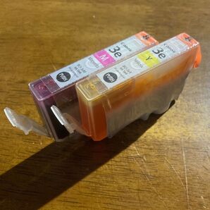 【使用期限不明】キャノン用純正インクBCI-3e マゼンタ&イエロー