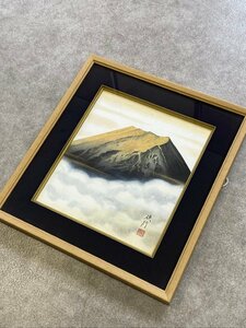 縁起物 俊行 富士 色紙画 額装 風水 幸運 繁栄 ☆ちょこオク☆80