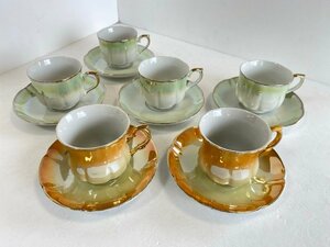 キラキラ☆ レトロ PANSY CHINA / GOLDEN STAR CHINA カップ ソーサー 6客 金彩 昭和 食器 長期保管品 ☆ちょこオク☆80