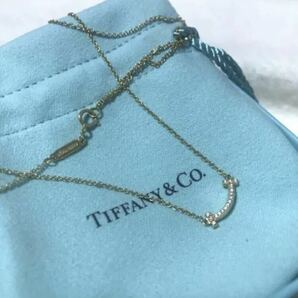 Tiffany Co ティファニー ネックレス スマイルT イエローゴールド ミニ の画像4