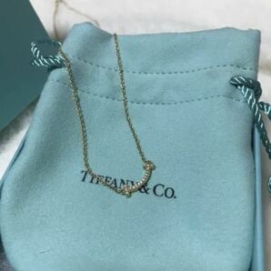 Tiffany Co ティファニー ネックレス スマイルT イエローゴールド ミニ の画像3