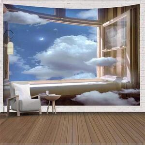 タペストリーB06　金具付き　雲　癒し　天空　夢見心地　DIY 壁掛け　3D