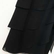 即決 827528 jun ashida ジュンアシダ スカート 9 黒 ブラック フリル レディース_画像3