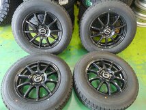 ■40995■シュナイダー 14インチ 5.5J ET38 4穴 PCD100 アイスナビ7 185/70R14 4本 【22年製 9分山】スタッドレスアルミ4本セット_画像1