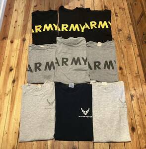 米軍実物　Tシャツ　13枚　セット　100円スタート　売り切り ミリタリー　army USAF 米軍放出品　USA製　vintage ベール　まとめ売り　卸