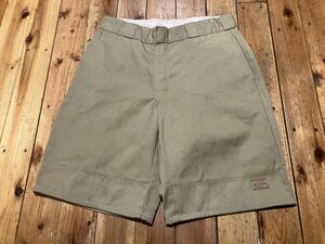 Dickies USA輸入　w32 ベージュ　ハーフパンツ　100円スタート　売り切り　ショートパンツ ワークパンツ ワークショーツ ディッキーズ 