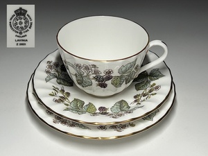 [.] Royal Worcester ROYAL WORCESTER LAVINIA cup & saucer + cake plate 