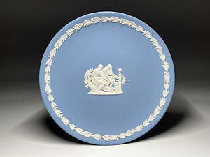 【瑞】ウェッジウッドWEDGWOOD ジャスパー　飾り皿　径：１６．７ｃｍ