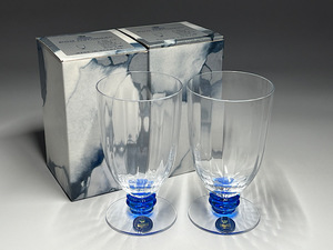 【瑞】ロイヤルコペンハーゲン　ガラス製　グラス２客　共箱