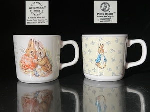 【瑞】ウェッジウッドWEDGWOOD（ PETER RABBIT）（BENJAMIN BUNNY）マグカップ　２客