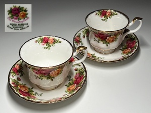 [.] Royal Albert Old Country rose cup & saucer 2 customer set 