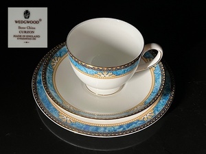 【瑞】ウェッジウッドWEDGWOOD CURZON　カップ＆ソーサー＋ケーキ皿