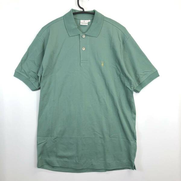90s イタリア製 TRUSSARDI トラサルディ 半袖ポロシャツ 薄緑系 Lサイズ