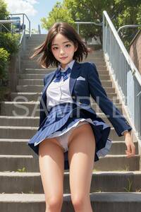 制服 パンチラ 白パン パンティー 下着 セクシー 美少女 かわいい 美女 美人 画像 コスプレ JK 高画質 Ａ４ サイズ ポスター ＃M２