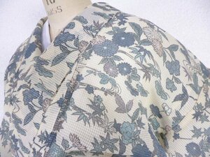 1007#. flower pattern silk Kobai single . summer kimono fine pattern # sunflower 