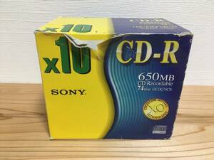 SONY CD-R 650MB CD Recordable 74min 10CDQ74CN unused goods box breaking the seal settled 10 sheets set Sony made in Japan domestic production made in japan